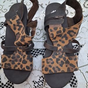 Yellow Box Animal Print Sandals